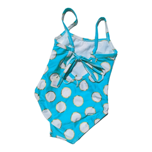 M.N. Bird Co. 2T Blue/Gold Swimsuit - Picture 2 of 4